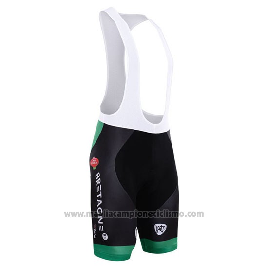 2015 Abbigliamento Ciclismo Seche Nero e Verde Manica Corta e Salopette